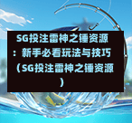 SG投注雷神之锤资源：新手必看玩法与技巧（SG投注雷神之锤资源） 第1张